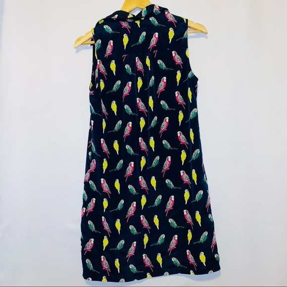 Banana Republic Bird Printed Multicolored Dress Size 2 - Picture 3 of 11